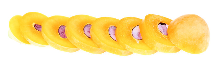 Sweet Marian plum thai fruit isolated on white background (Mayongchid Maprang Marian Plum and Plum Mango,Thailand)