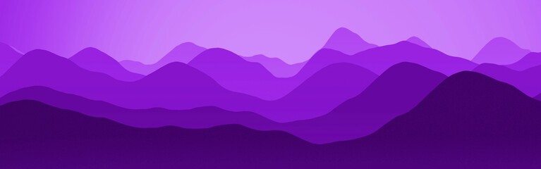 beautiful purple hills at the sun setting time digital graphic texture illustration - obrazy, fototapety, plakaty