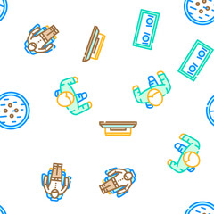 plan floor home vector seamless pattern thin line illustration