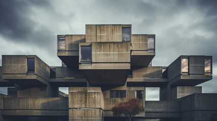 brutalism building Generative AI