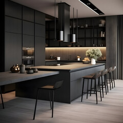 modern kitchen interior