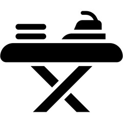 Vector Icon Ironing Board, Iron, Laundary, Ironing, Iron Table, laundry service