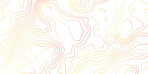 Fototapeta premium Abstract wavy curve geography topography lines contours map background. Topography white wave lines vector background. 
