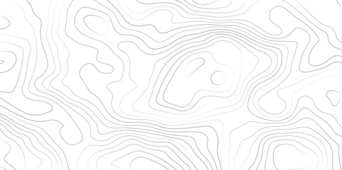 Abstract wavy curve geography topography lines contours map background. Topography white wave lines vector background.  - obrazy, fototapety, plakaty