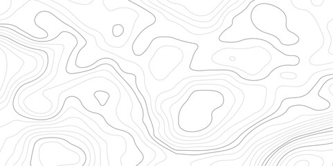 Abstract topographic contours map background. Topography white wave lines vector background. Topographic map Patterns, Topographic map and place for texture. Wavy curve lines banner design.