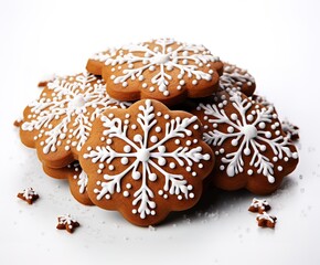Obraz na płótnie Canvas gingerbread, New Year's treat, table decoration