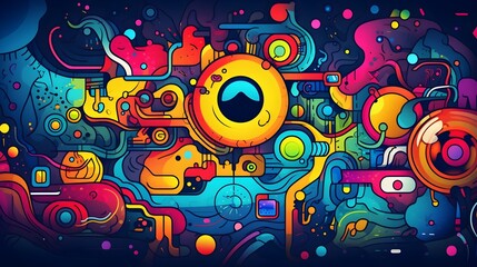 abstract colorfully design of web interface design