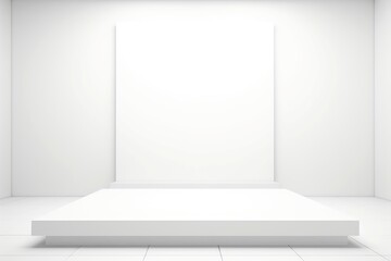 Abstract futuristic architecture background, Minimal technology white backdrop