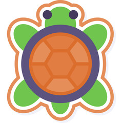 Vector Icon Turtle, Animals, Sea Life, Aquarium, Nature, Wild