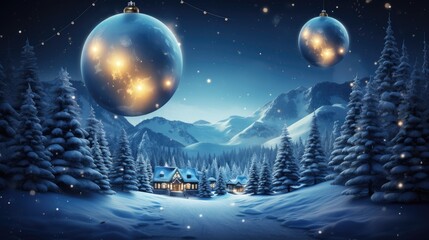 Naklejka premium Happy New Year and Christmas Greeting Cards