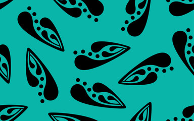 Floral ornamental seamless pattern abstract modern leaf art design gradient background for wallpaper textile fabric paper print