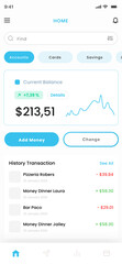  Online Bank, Saving Management and Credit Card Manage, Send and Transfer Money App UI Kit Template