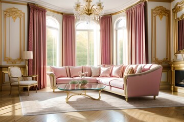 19. Palace concept luxury living room and sofa interior. 