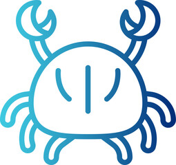 Fototapeta premium Vector Icon Crab, Sea Life, Animal, Aquarium, Nature, Zoo