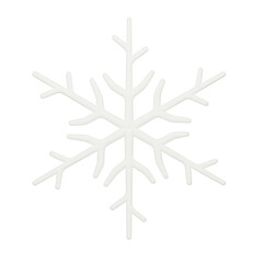 Fototapeta premium A 3D rendering snowflake is a delicate, three-dimensional winter decoration.