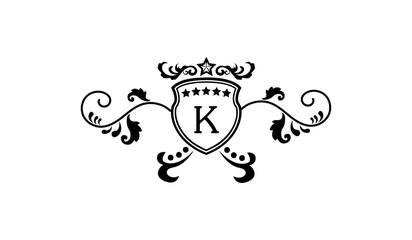 Naklejka premium Luxury Logo K