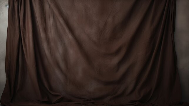 Dark brown painted canvas or muslin cloth backdrop suitable for portraits products and concepts with a design that is darker towards the edges