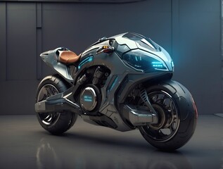 Sci-Fi Futuristic Motorcycle
