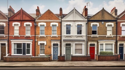 Crouch End north London street with terraced houses