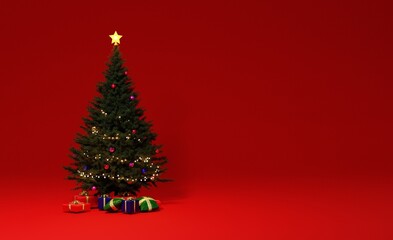 3d merry christmas design with transparency background