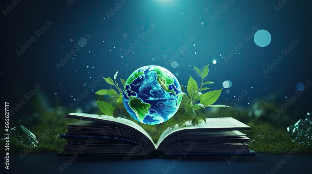 Poster eco friendly design elements for website printed materials