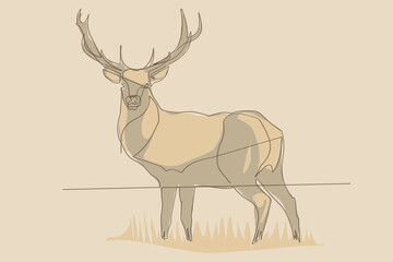 deer illustration - 666631182
