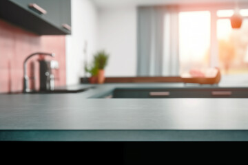 Blurred modern kitchen