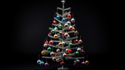 Holiday Fishing Fun: Christmas Tree Adorned with Brightly Colored Fishing Bobber Floats