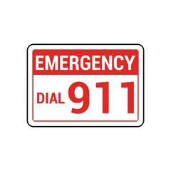 Dial 911 sign. Emergency symbol modern, simple, vector, icon for website design, mobile app, ui. Vector Illustration