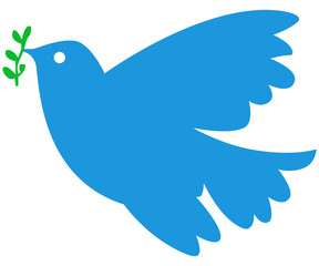 Dove icon without background. Religion, spiritual, Christianity concept.