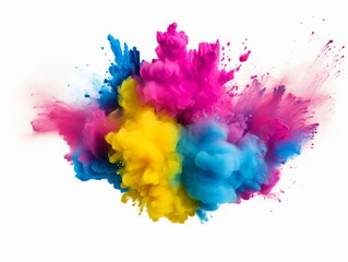 Colorful Powder Explosion: Burst of Vibrant Pigments