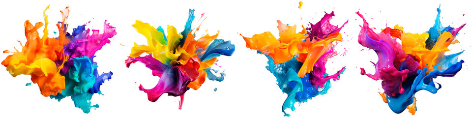 Color explosion on white background