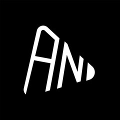 AN letter logo design.AN creative initial AN letter logo design. AN creative initials letter logo concept.
