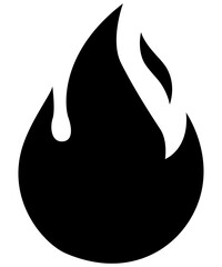 black fire flame icon