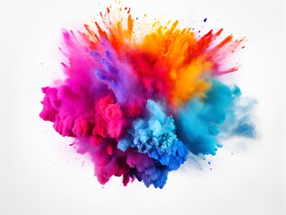 Fototapeta na wymiar Colorful Powder Explosion: Burst of Vibrant Pigments