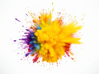 Colorful Powder Explosion: Burst of Vibrant Pigments