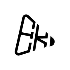 EK letter logo design.EK creative initial EK letter logo design. EK creative initials letter logo concept.
