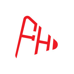 FH letter logo design.FH creative initial FH letter logo design. FH creative initials letter logo concept.

