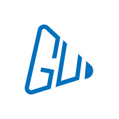 GU letter logo design.GU creative initial GU letter logo design. GU creative initials letter logo concept.
