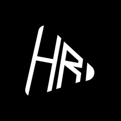 HR letter logo design.HR creative initial HR letter logo design. HR creative initials letter logo concept.
