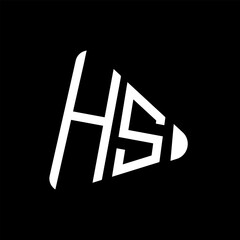 HS letter logo design.HS creative initial HS letter logo design. HS creative initials letter logo concept.
