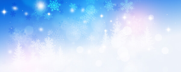 bright blue winter xmas banner