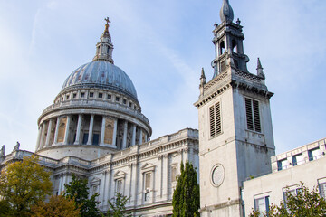 Fototapeta na wymiar St Paul's Cathedral in London, the UK