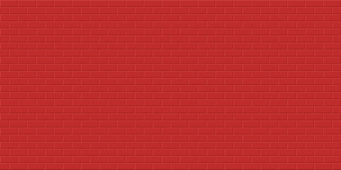 Red brick wall background, Abstract geometric seamless pattern design, Vector illustration