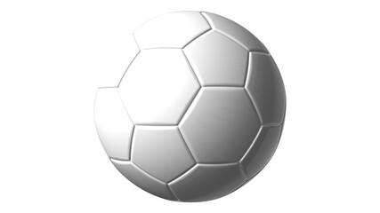 Fototapeta premium White soccer ball on white background. 3d illustration. 