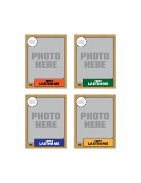 Wood Baseball Card Template