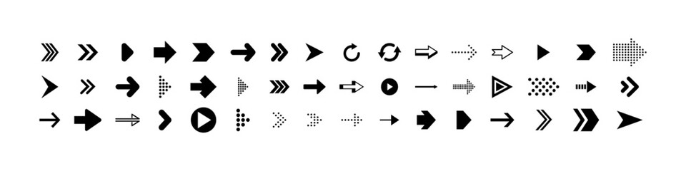 Arrows. Arrow vector icons. Arrows symbols. Cursor sign. Arrow vector