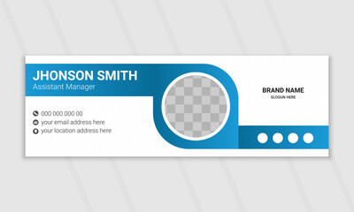 Modern and minimalist email signature design, Corporate mail business email signature banner, and minimal layout.
