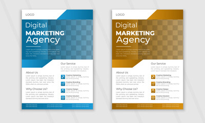 Modern digital vector business flyer template, different colors a4 flyer template, modern business flyer template, 
abstract business flyer and creative design, IT company flyer and editable vector 