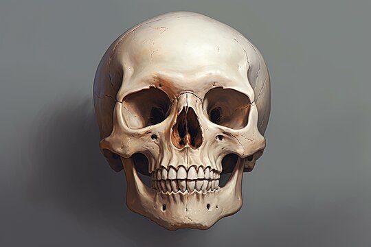 Illustration of a skull. Generative AI